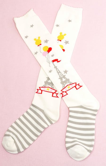 Secret Shop Eiffel Tower Lolita Socks